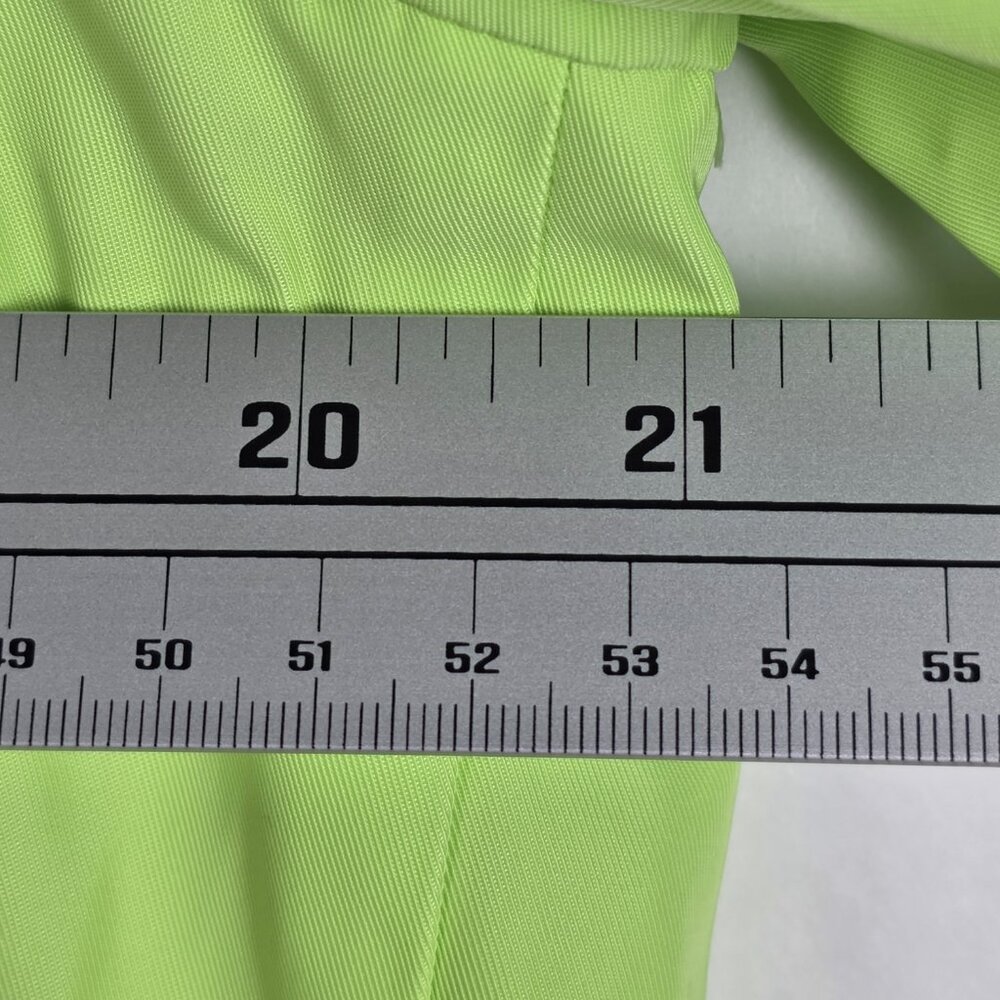 Alfani Pleated NWT Womens PM Petite Medium Long Sleeve Lime Green Trench Coat - Picture 7 of 7